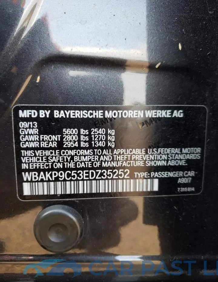 WBAKP9C53EDZ35252# 12