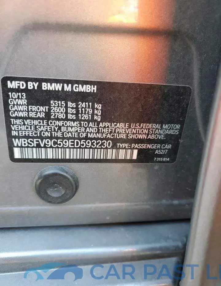 WBSFV9C59ED593230# 12