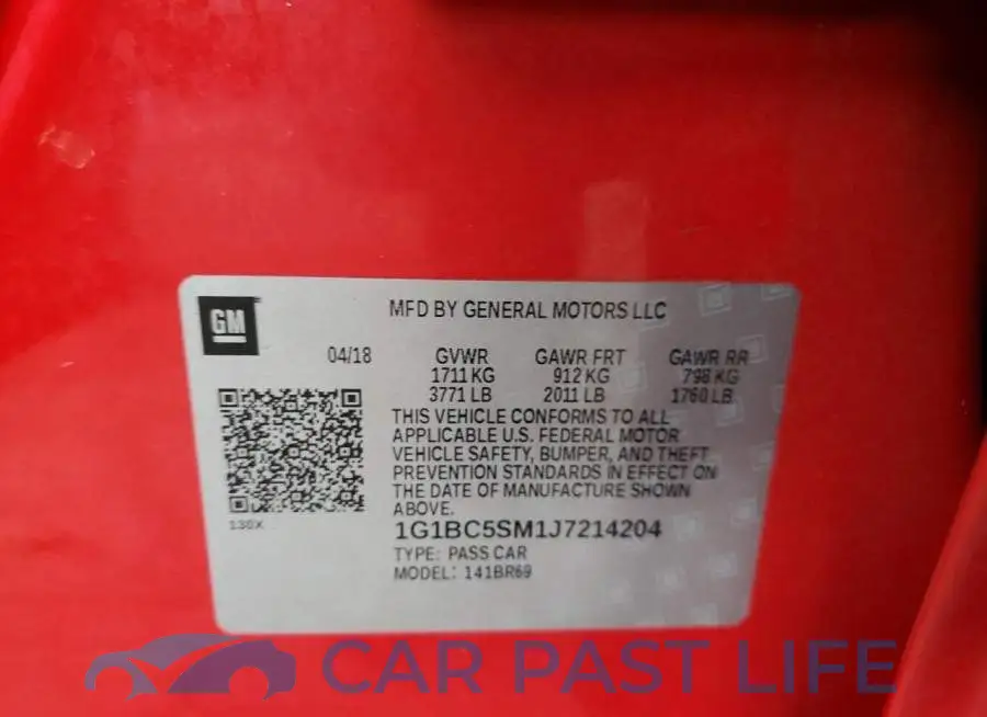 1G1BC5SM1J7214204# 12