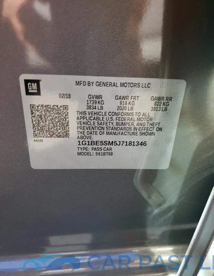 1G1BE5SM5J7181346# 12