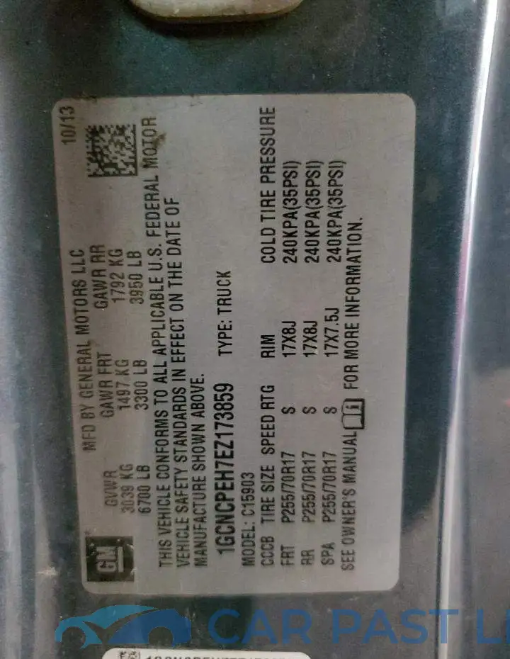 1GCNCPEH7EZ173859# 12