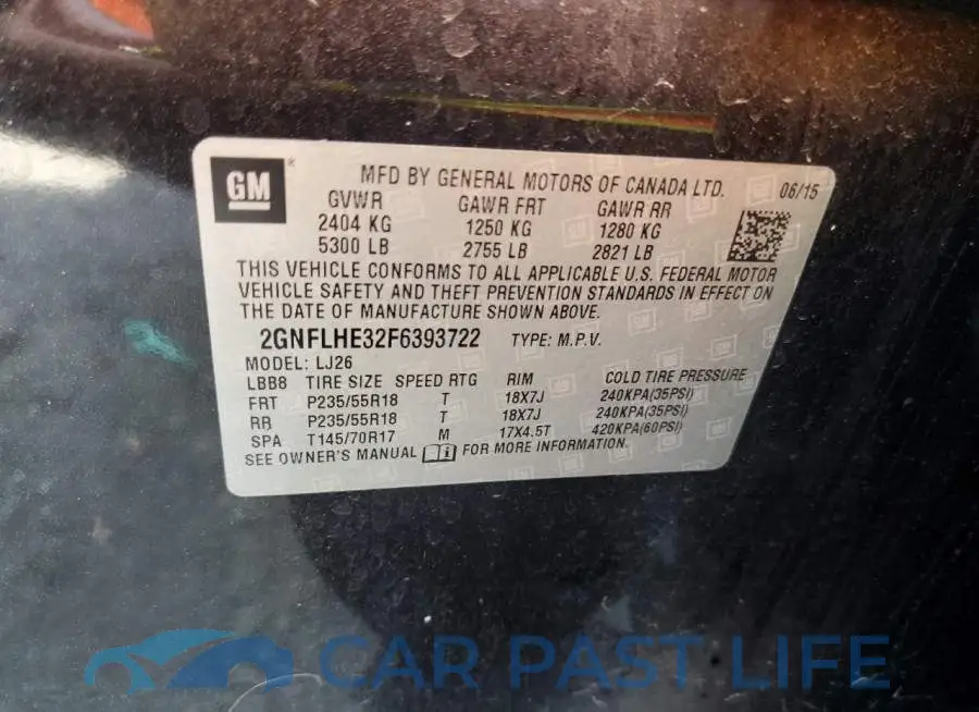 2GNFLHE32F6393722# 12