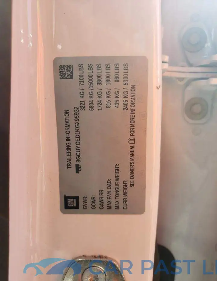 3GCUYGED1KG295932# 13