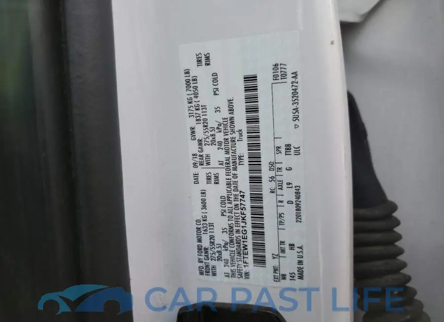 1FTEW1EG1JKF57747# 12