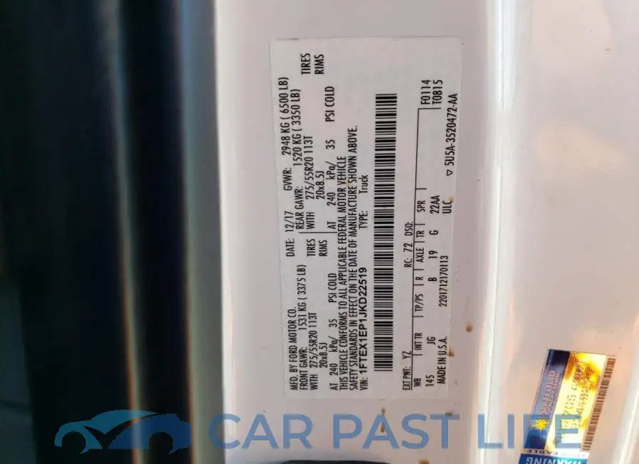 1FTEX1EP1JKD22519# 12
