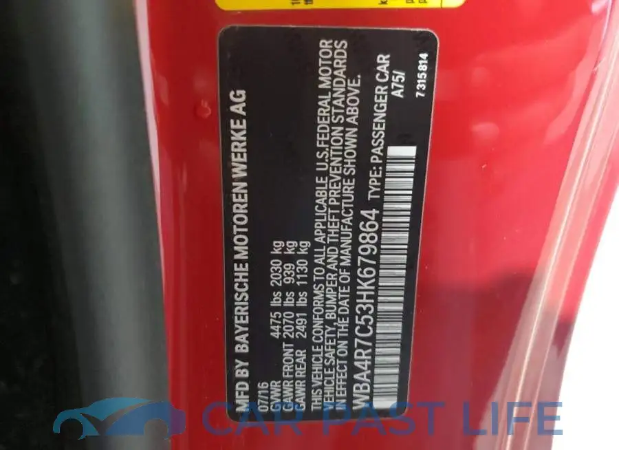 WBA4R7C53HK679864# 12