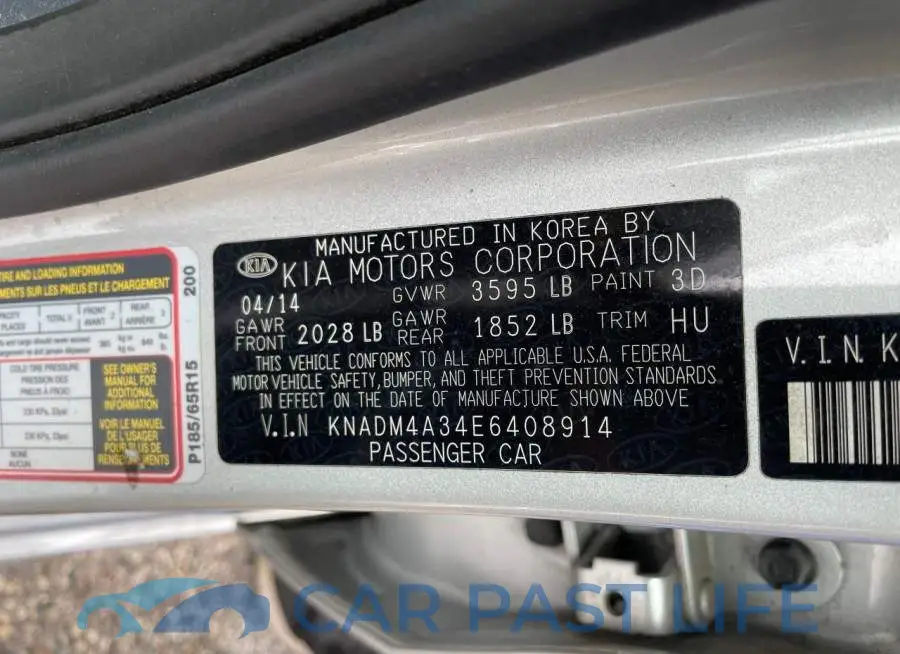 KNADM4A34E6408914# 10