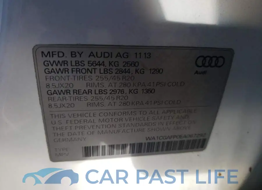 WA1CGAFP0EA067292# 13