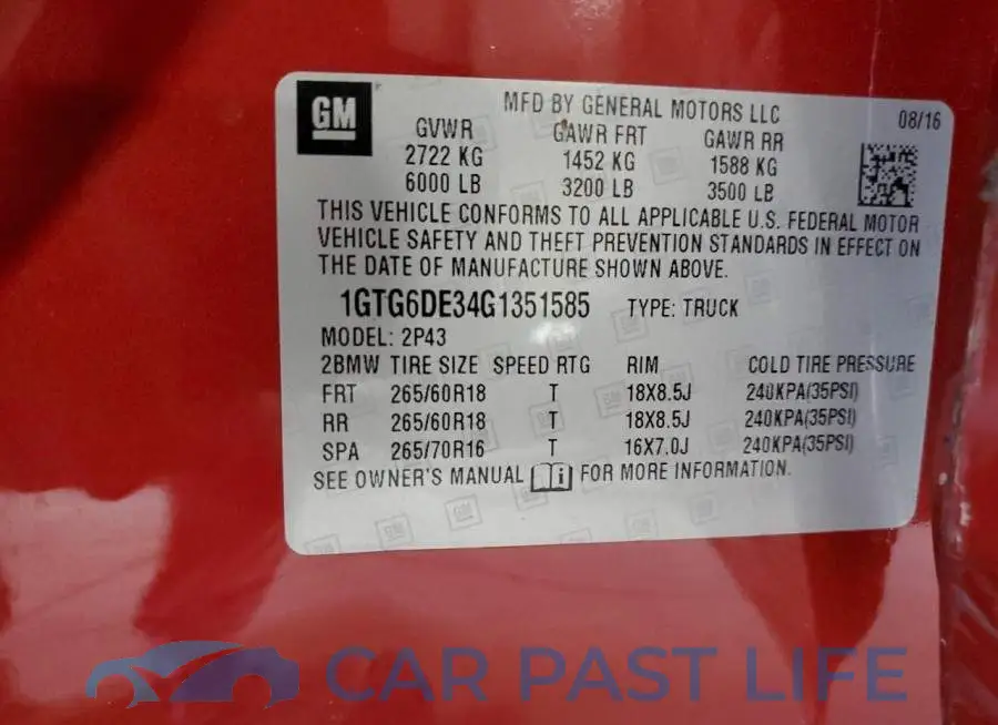 1GTG6DE34G1351585# 12