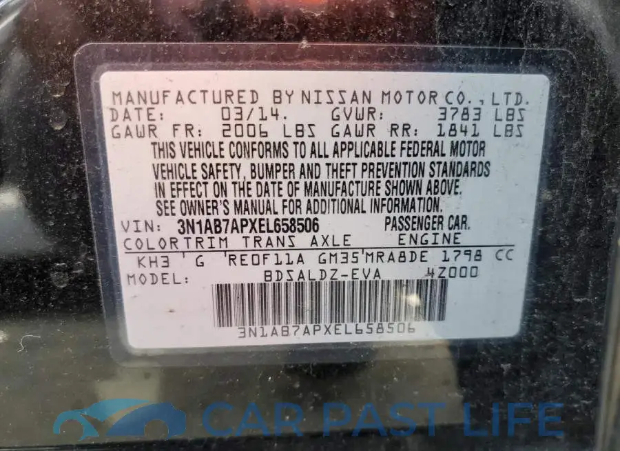 3N1AB7APXEL658506# 12