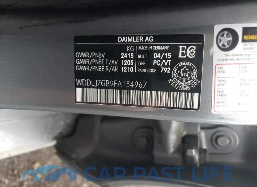 WDDLJ7GB9FA154967# 12