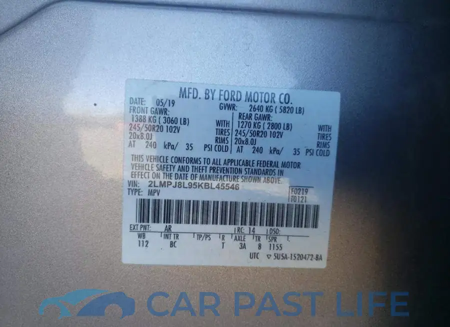 2LMPJ8L95KBL45546# 12