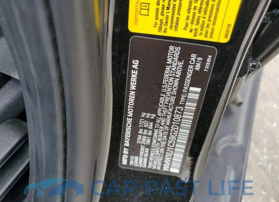 WMWXU1C59G2D10873# 12