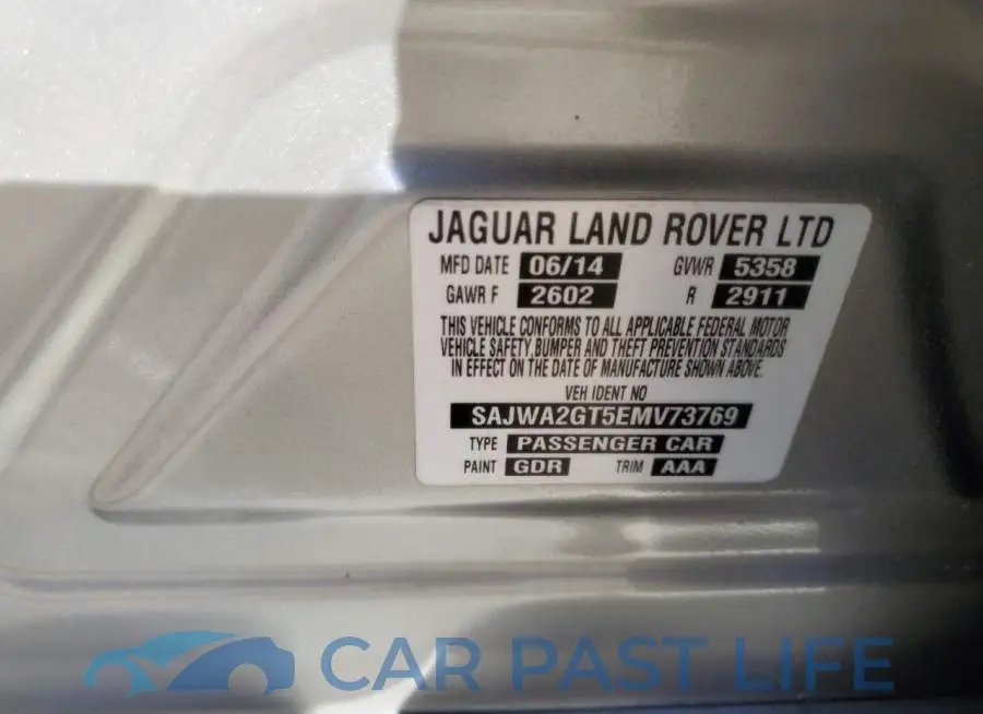 SAJWA2GT5EMV73769# 12