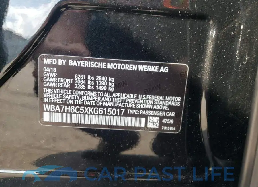 WBA7H6C5XKG615017# 12