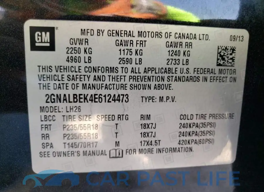 2GNALBEK4E6124473# 13