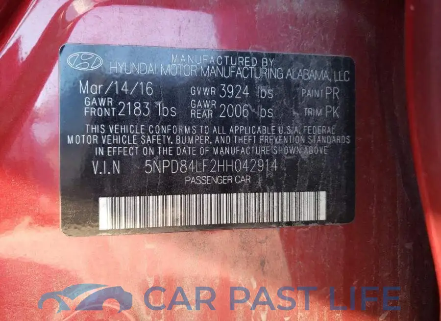 5NPD84LF2HH042914# 12