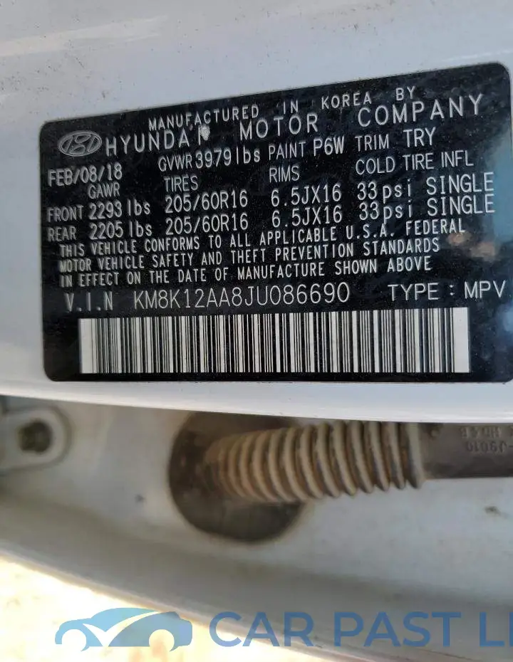 KM8K12AA8JU086690# 14
