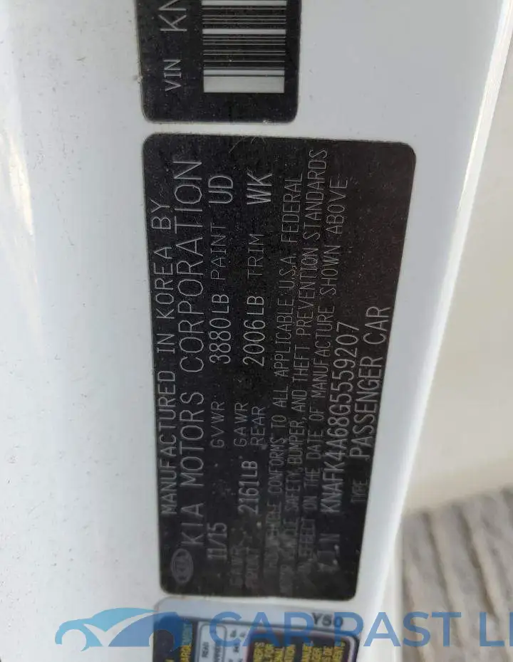 KNAFK4A68G5559207# 13