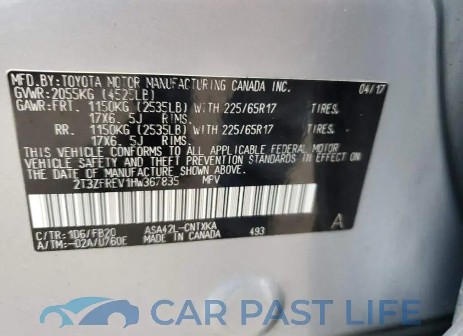2T3ZFREV1HW367835# 12