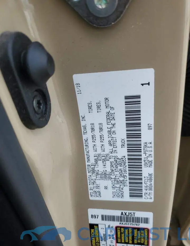 5TFEY5F16KX248534# 12