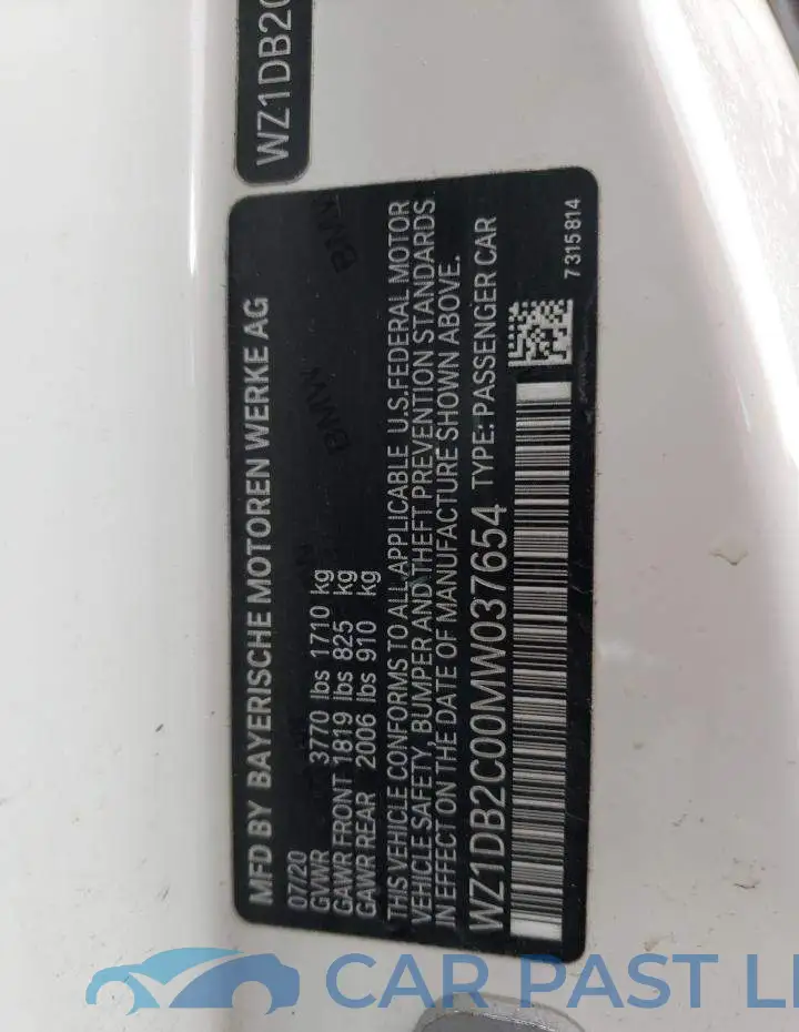 WZ1DB2C00MW037654# 12
