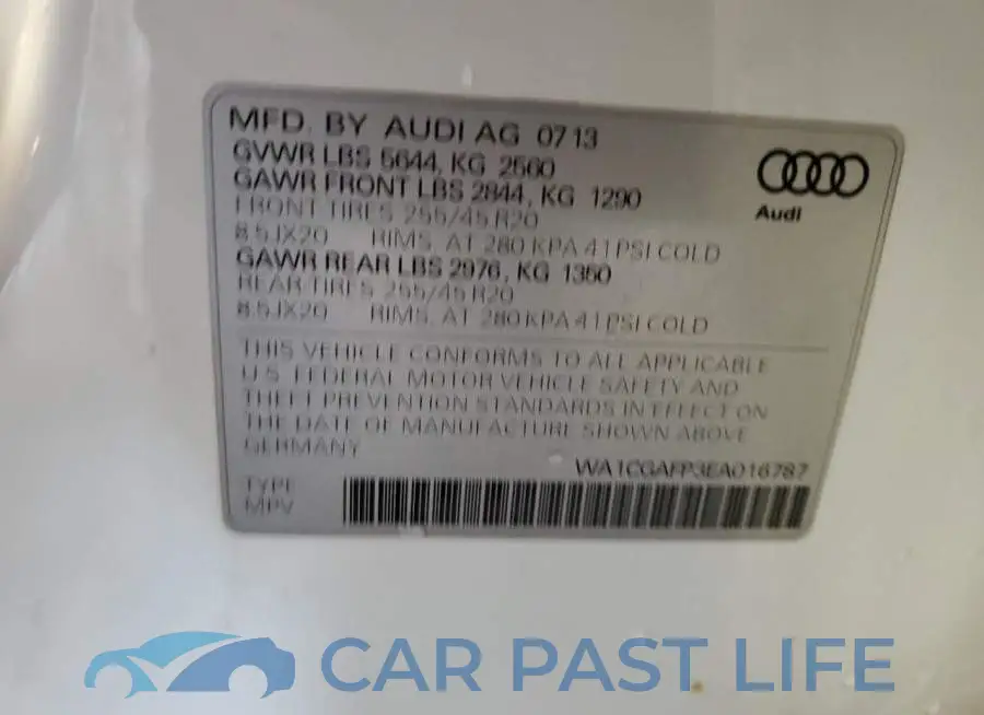 WA1CGAFP3EA016787# 13