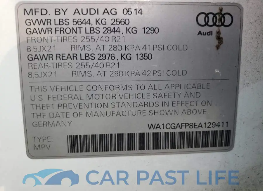WA1CGAFP8EA129411# 12