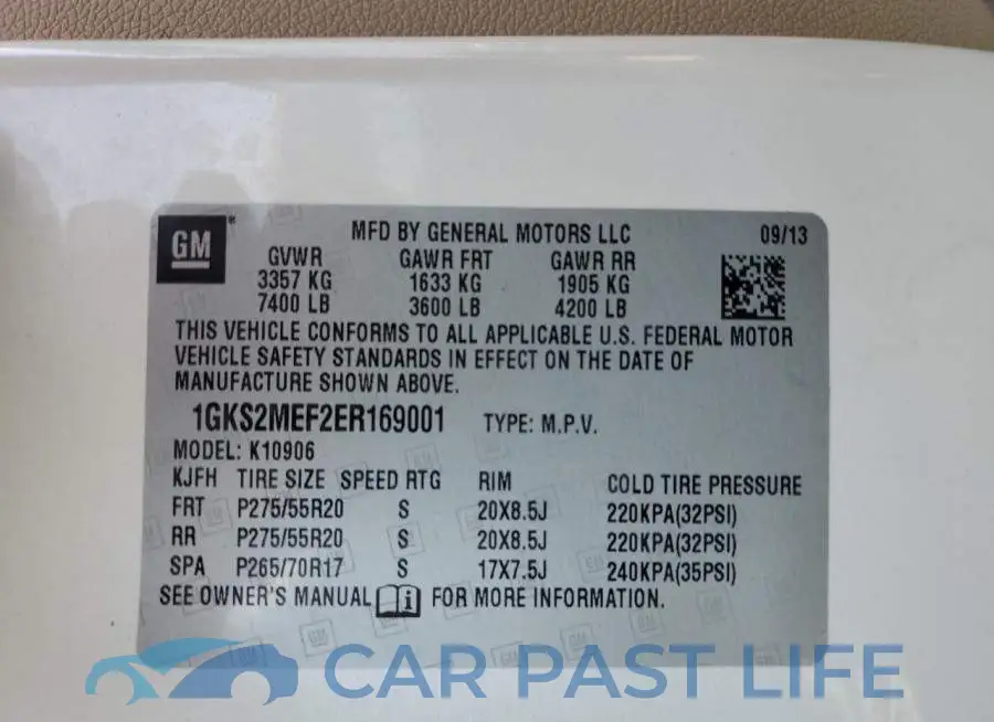 1GKS2MEF2ER169001# 13