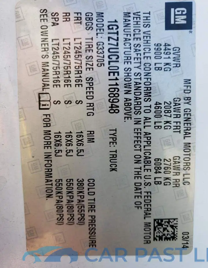 1GTZ7UCL0E1168948# 13
