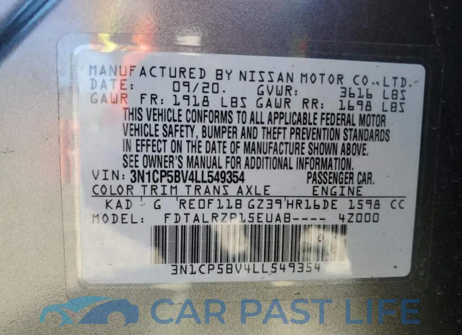 3N1CP5BV4LL549354# 14
