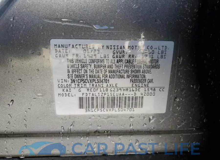 3N1CP5CVXPL504701# 12