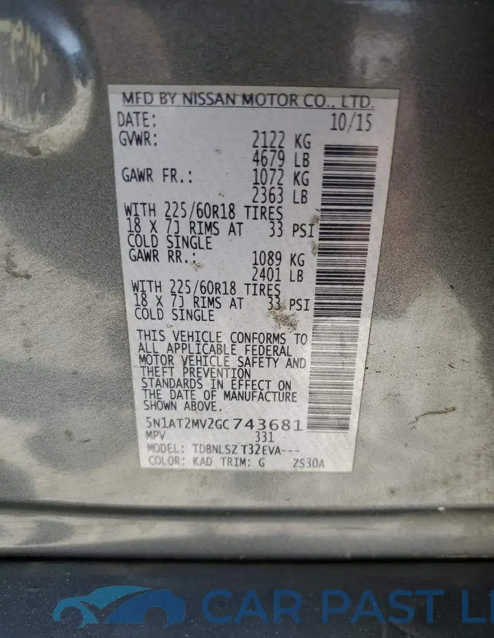 5N1AT2MV2GC743681# 13