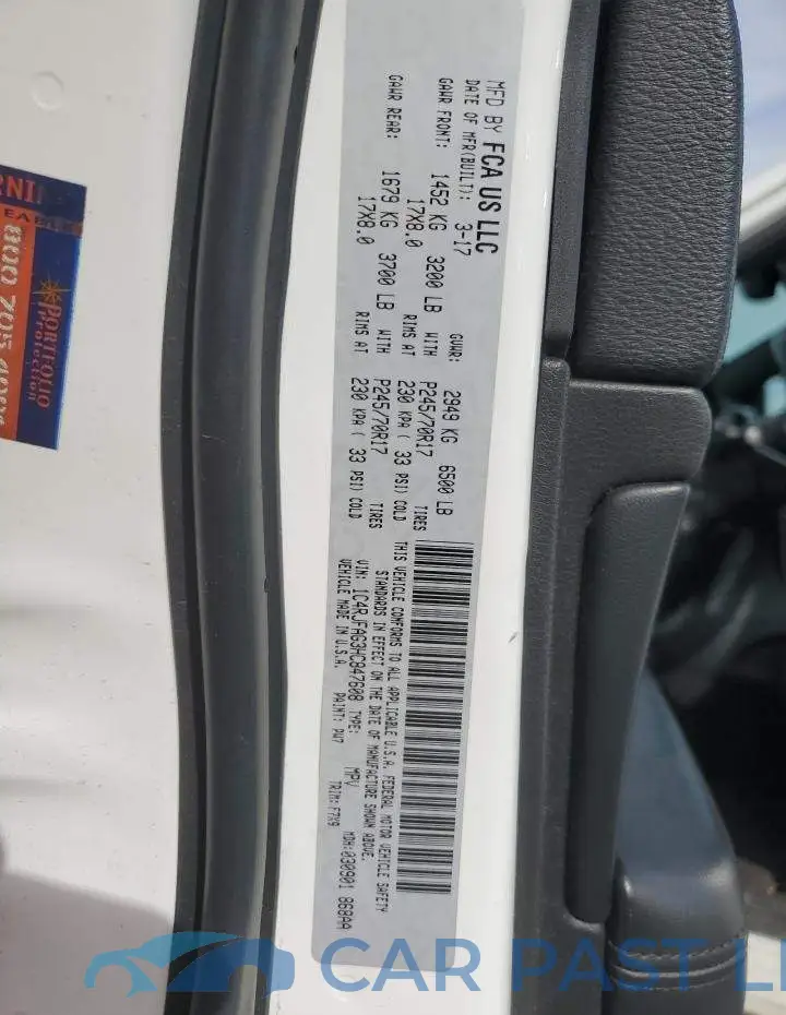 1C4RJFAG3HC847608# 13