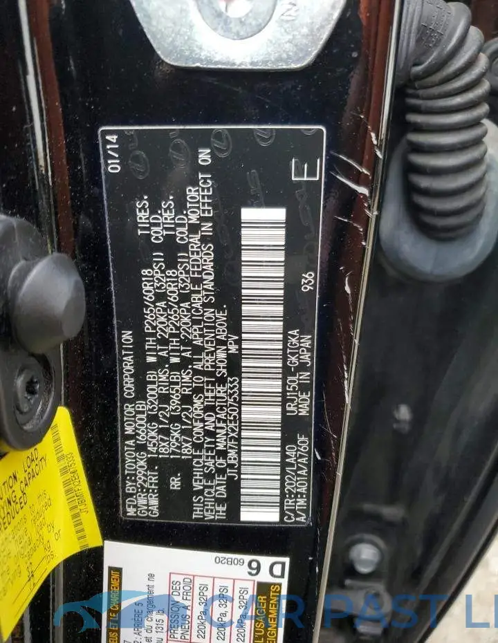 JTJBM7FX2E5075333# 13