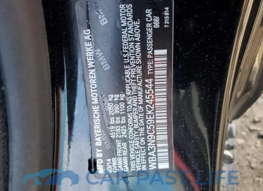 WBA3N9C59EK245544# 12