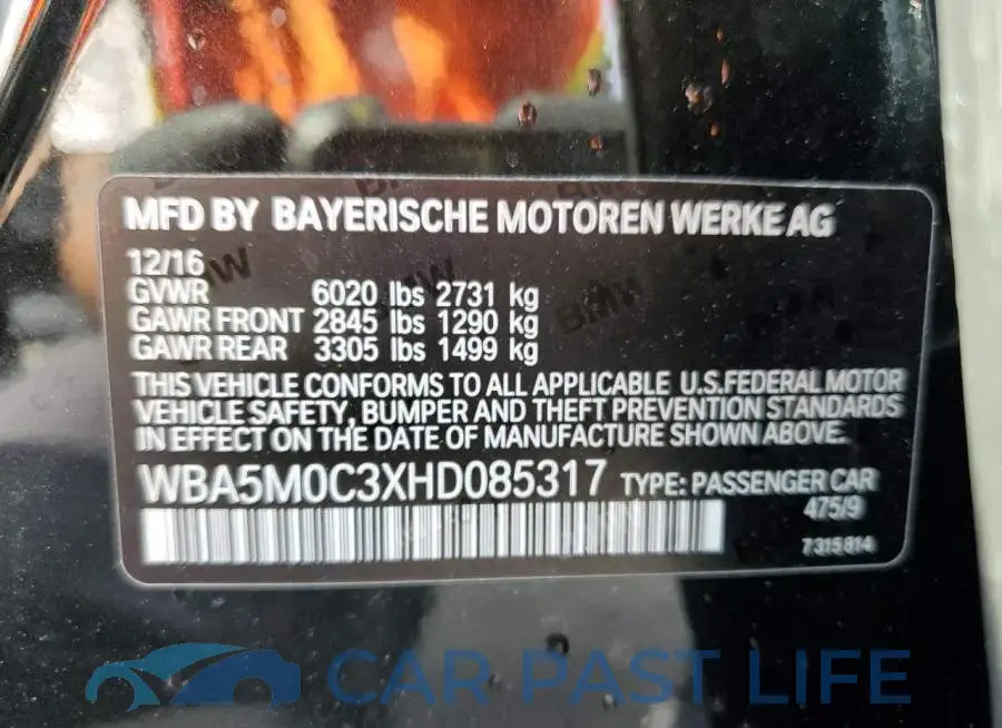 WBA5M0C3XHD085317# 13