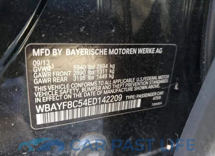 WBAYF8C54ED142209# 12