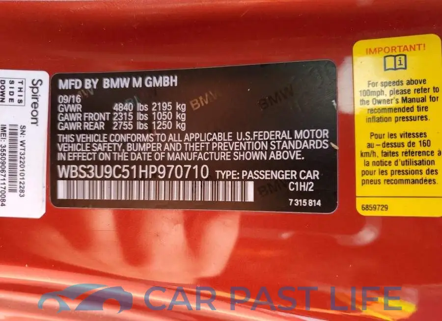 WBS3U9C51HP970710# 12
