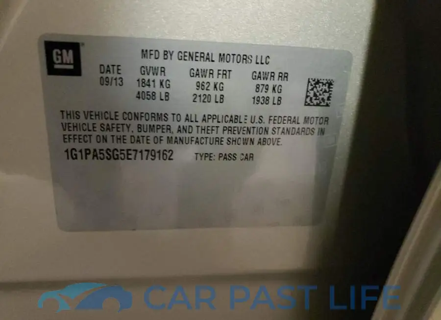 1G1PA5SG5E7179162# 12