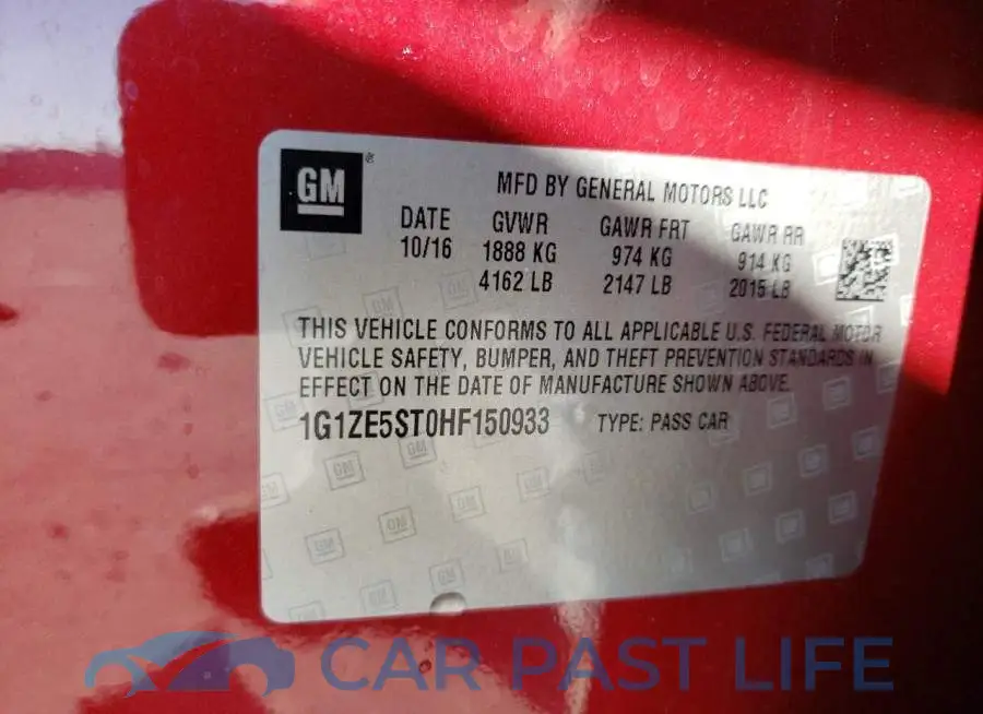 1G1ZE5ST0HF150933# 12