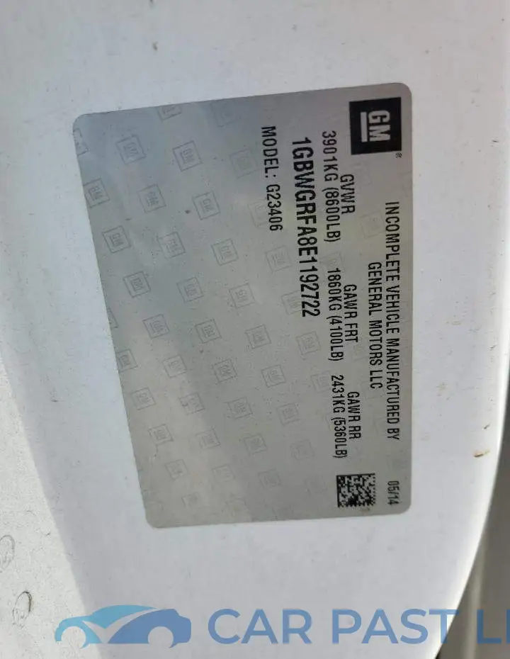 1GBWGRFA8E1192722# 14