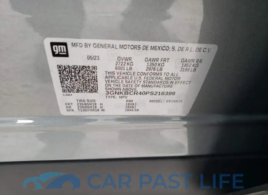 3GNKBCR40PS216399# 12