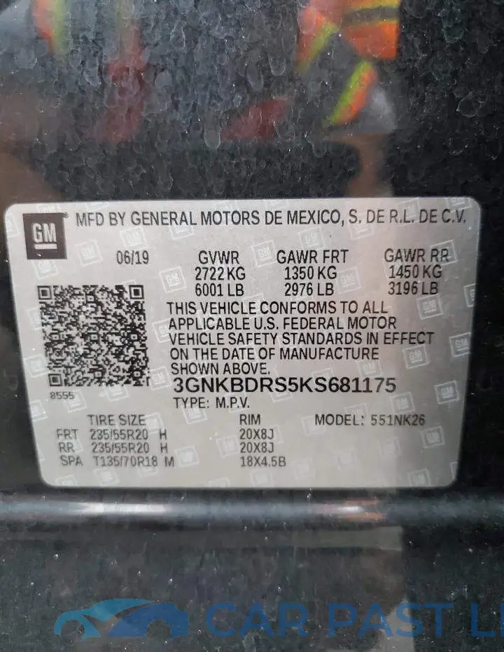 3GNKBDRS5KS681175# 14