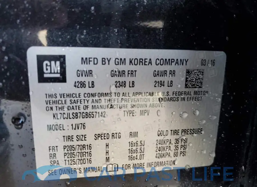 KL7CJLSB7GB657142# 13