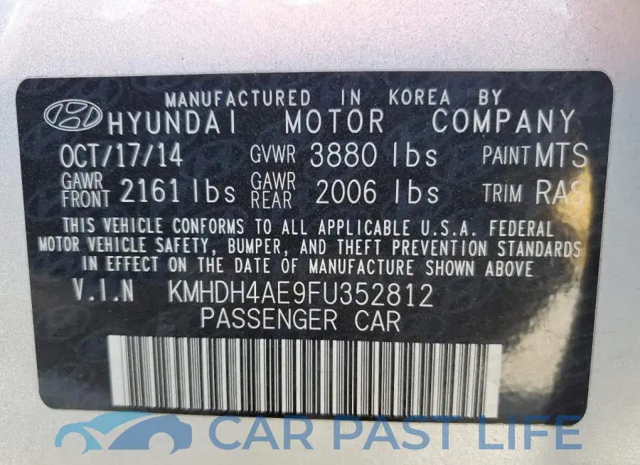 KMHDH4AE9FU352812# 12