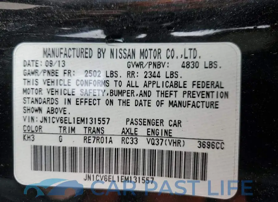JN1CV6EL1EM131557# 12