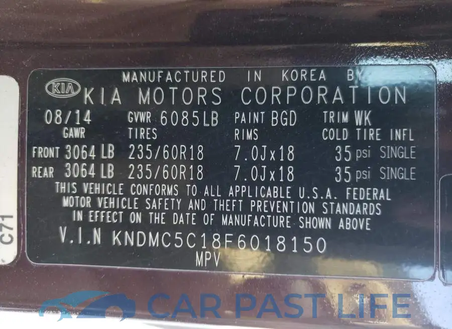 KNDMC5C18F6018150# 10