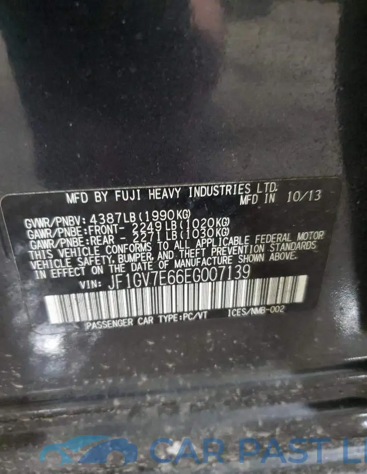 JF1GV7E66EG007139# 12