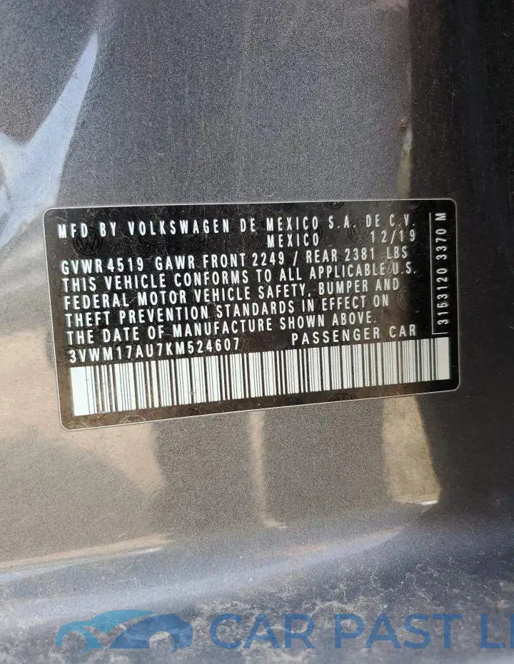3VWM17AU7KM524607# 12